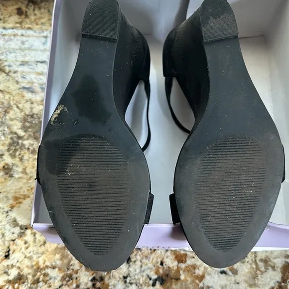 Madden Girl Black Willoow Wedge Sandals