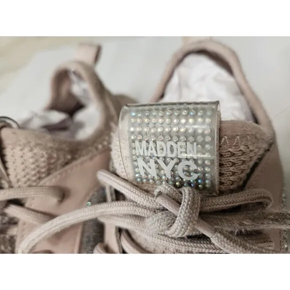 Madden NYC Girls Rhinestone Embellished Chunky Platform Sneakers Shoes Size 3