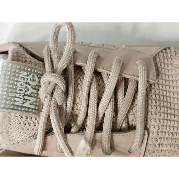 Madden NYC Girls Rhinestone Embellished Chunky Platform Sneakers Shoes Size 3