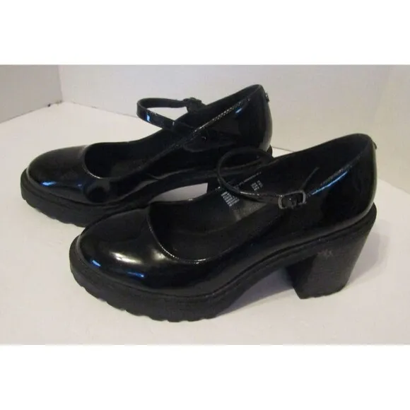 Madden NYC Steve Madden Black Mary Jane Platform Shoes NWOB Size US 10