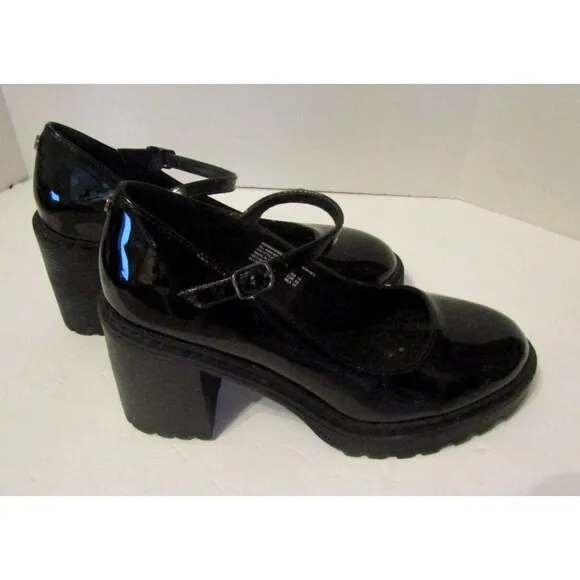 Madden NYC Steve Madden Black Mary Jane Platform Shoes NWOB Size US 10