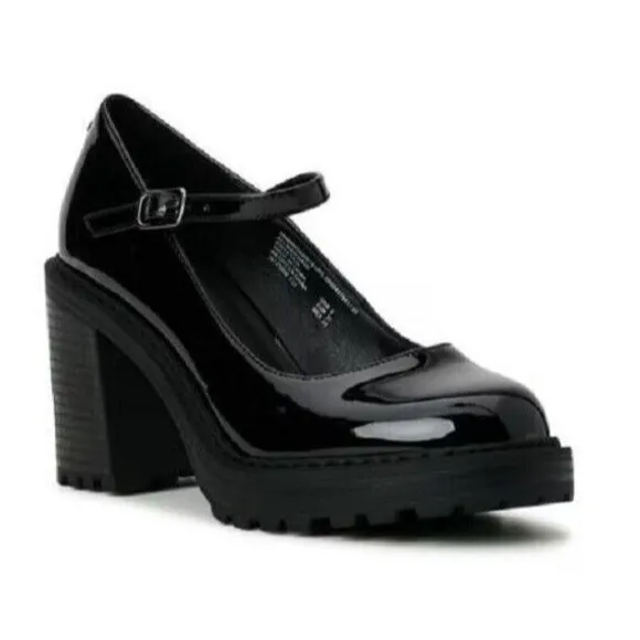 Madden NYC Steve Madden Black Mary Jane Platform Shoes NWOB Size US 10