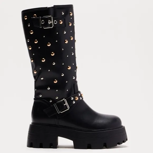 Maddox Studded Boots Black