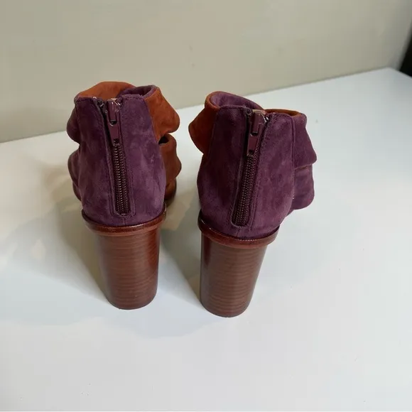 MADE red strappy block heel sandal shoes