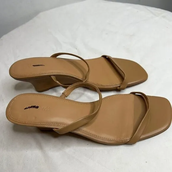 Madewell $128 The Kimmy Wedge Sandal in Amber Brown Size 9.5 NR004