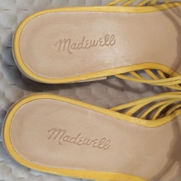 Madewell Dakota Suede Strappy Sandals Slides Sz 9.5 NWOB