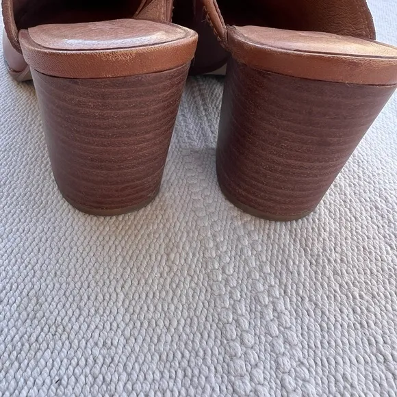 Madewell Heeled Leather Mule Brown Size 8