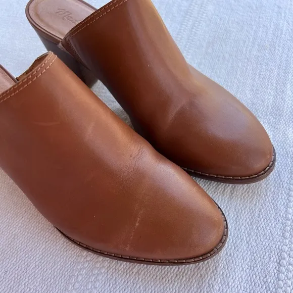 Madewell Heeled Leather Mule Brown Size 8