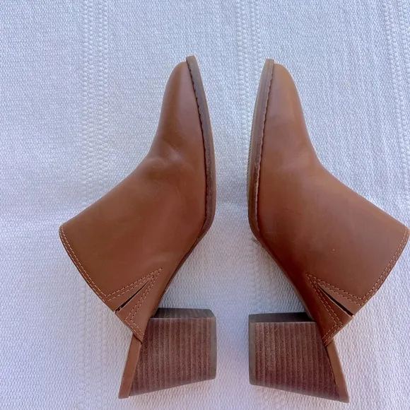 Madewell Heeled Leather Mule Brown Size 8