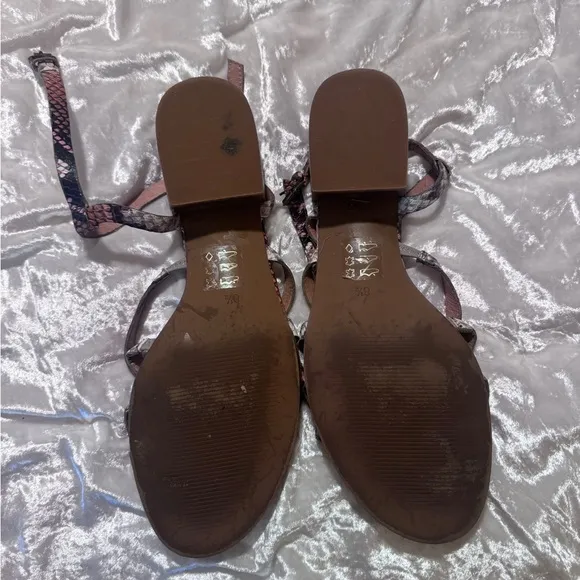 Madewell Lori Snakeskin Python Strappy Sandals