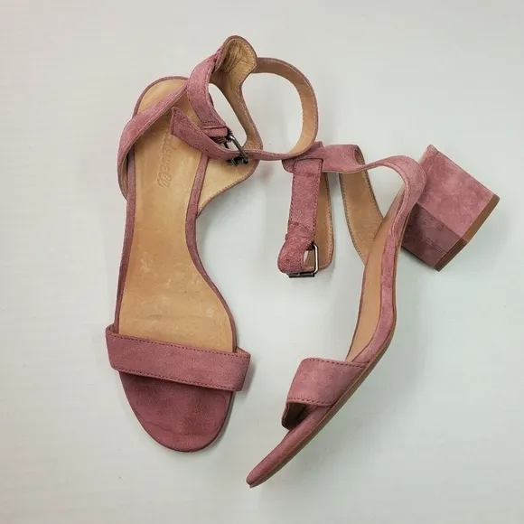 🌸Madewell | Suede Strap Heel Sandals, size 8