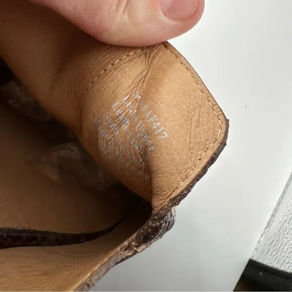 Madewell The Frances Loafer Mule in‎ Snake Embossed Leather Brown Black Sz 7.5