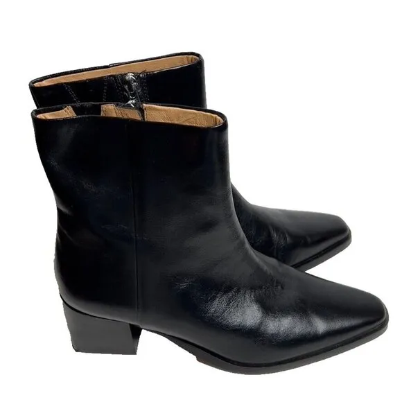 Madewell Womens $198 The Ardin Ankle Boot Black Size 8.5 NR816