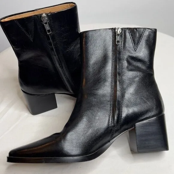 Madewell Womens $198 The Ardin Ankle Boot Black Size 8.5 NR816