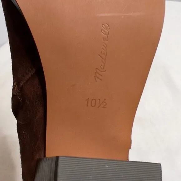 Madewell Womens $198 The Ardin Ankle Boot Mahogany Size 10.5 NR867 Suede