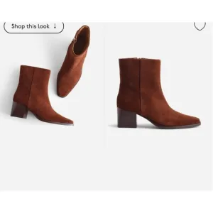 Madewell Womens $198 The Ardin Ankle Boot Mahogany Size 10.5 NR867 Suede