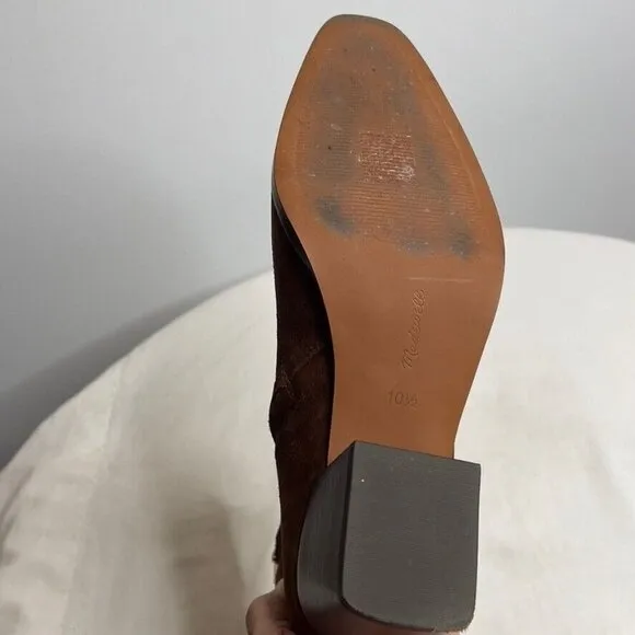 Madewell Womens $198 The Ardin Ankle Boot Mahogany Size 10.5 NR867 Suede
