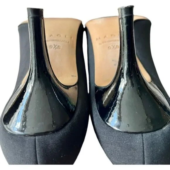 Magli By Bruno Magli Alexis Fabric Peep Toe Pumps - Black - 9.5B