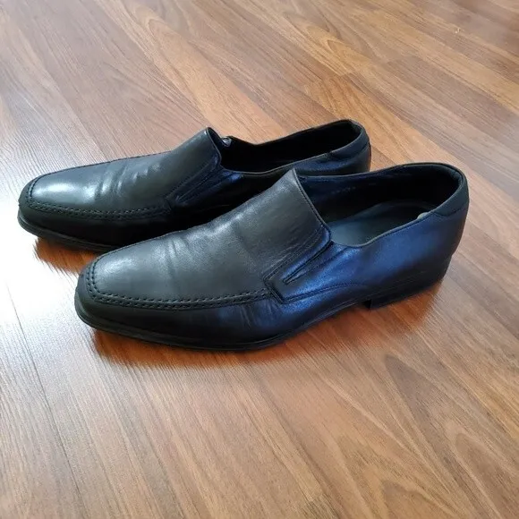Magnanni Madrid Black Leather Dress Loafers Slip on Shoes Style 16923