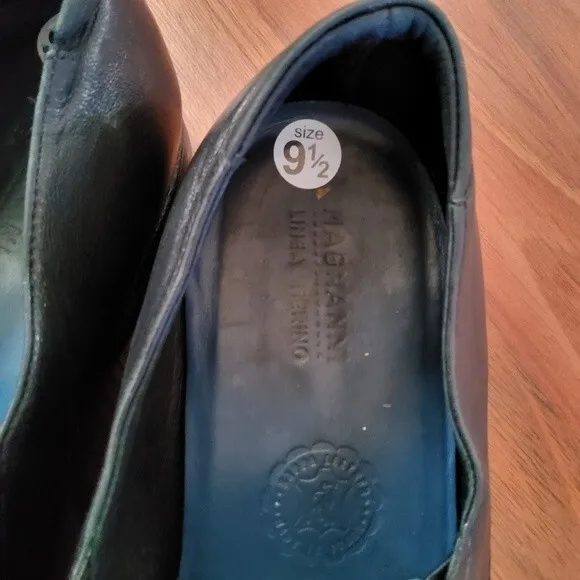 Magnanni Madrid Black Leather Dress Loafers Slip on Shoes Style 16923
