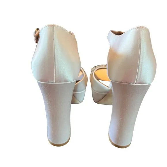 Malone Souliers Yurkia Crystal Platform Sandals Block Heel Open Toe NEW EU 39
