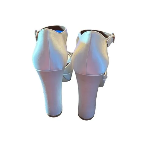 Malone Souliers Yurkia Crystal Platform Sandals Block Heel Open Toe NEW EU 41