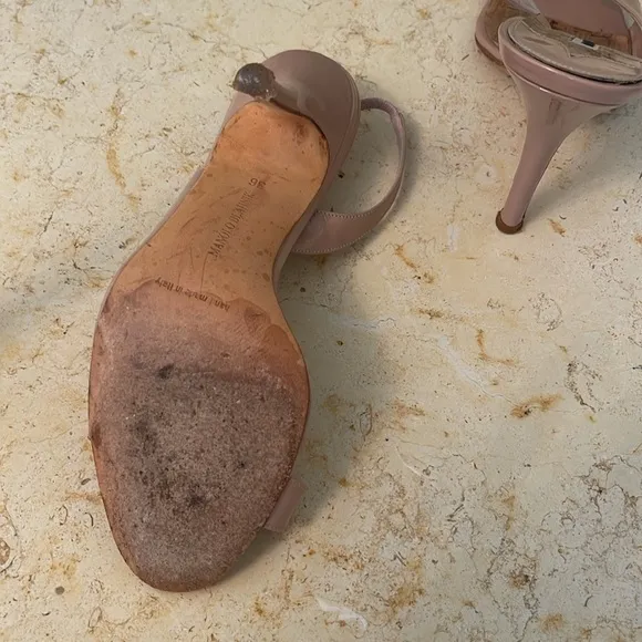 Manolo Blahnik nude heels