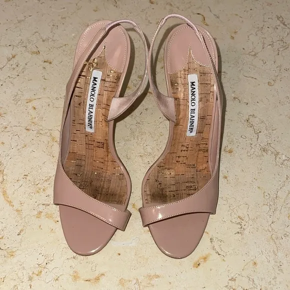 Manolo Blahnik nude heels