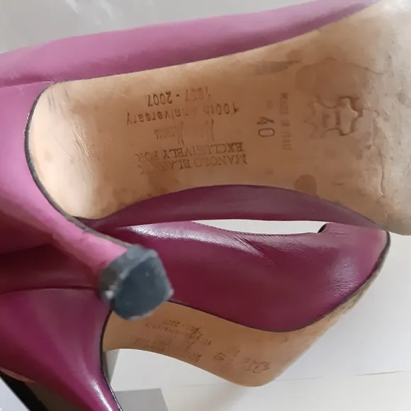 Manolo Blahnik womens heels limited edition sz 40