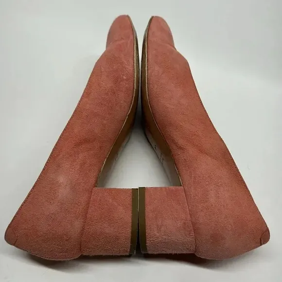 Mansur Gavriel Suede Ballerina Heels Pumps Shoes Light Pink Size 36.5 US 6.5