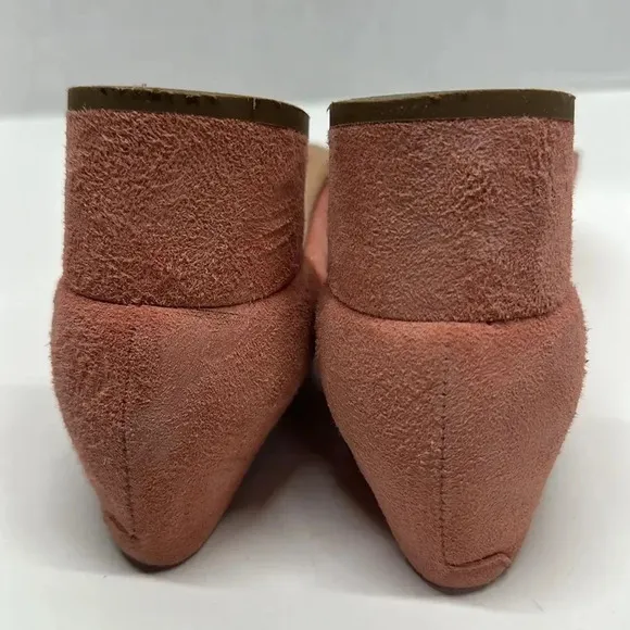 Mansur Gavriel Suede Ballerina Heels Pumps Shoes Light Pink Size 36.5 US 6.5