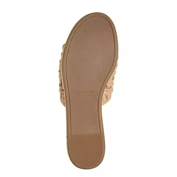 Marc Fisher Bashina Slip-on Casual Wedge Sandal Light Natural 7