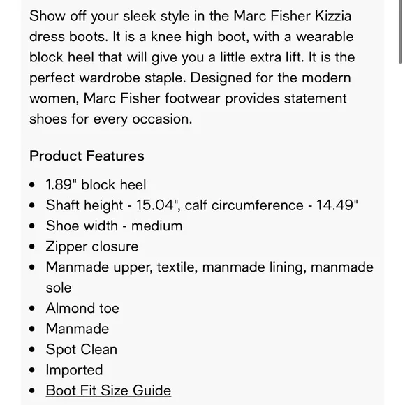 Marc Fisher Black Over the Knee Boots