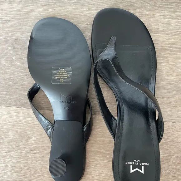 Marc Fisher Dahila Kitten Heel Leather Women's Sandals