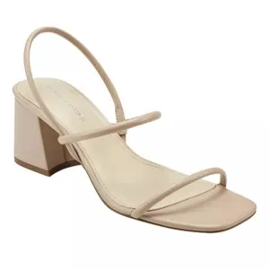 Marc Fisher Galvin Dress Sandals Block Heel Size 9.5 Nude Beige Tan