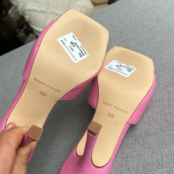 MARC FISHER heel sandals pink size 8,5