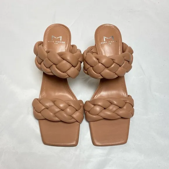 Marc Fisher Heeled Hammy Leather Sandals