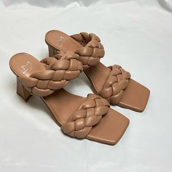 Marc Fisher Heeled Hammy Leather Sandals