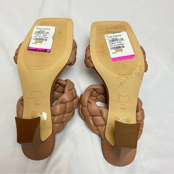 Marc Fisher Heeled Hammy Leather Sandals