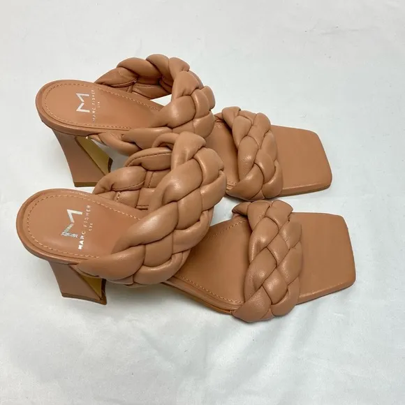 Marc Fisher Heeled Hammy Leather Sandals