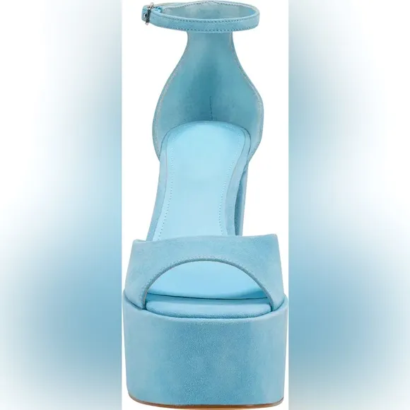 Marc Fisher LTD Blue Chunky Platform Sandals