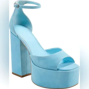 Marc Fisher LTD Blue Chunky Platform Sandals