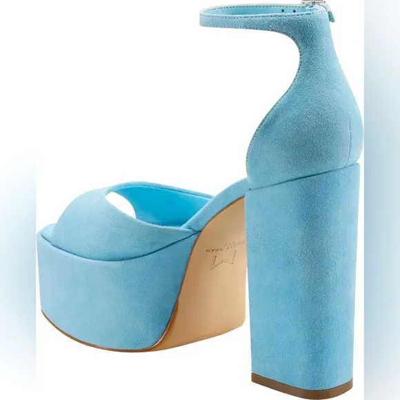 Marc Fisher LTD Blue Chunky Platform Sandals