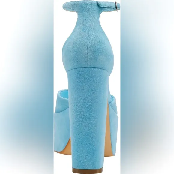 Marc Fisher LTD Blue Chunky Platform Sandals