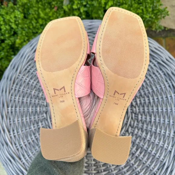 Marc Fisher LTD Saydi Slide Sandal Pink Sz 7.5