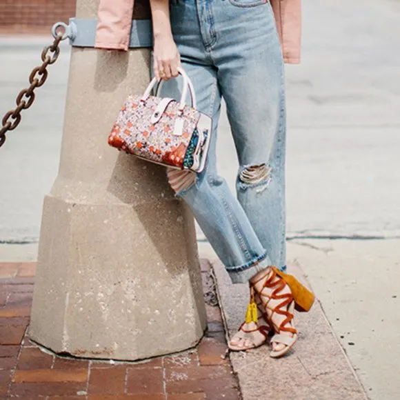 MARC FISHER Suede Tassel Lace Up Sandals