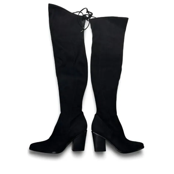 Marc Fisher Women's Black Over the Knee Okun Pointed Toe Boot NEW IN BOX