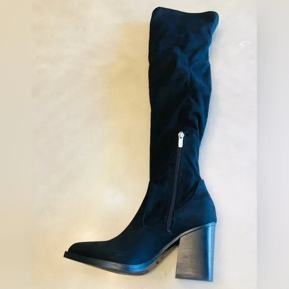 Marc Fisher Womens Meyana Faux Suede Tall Over-The-Knee Boots 6.5