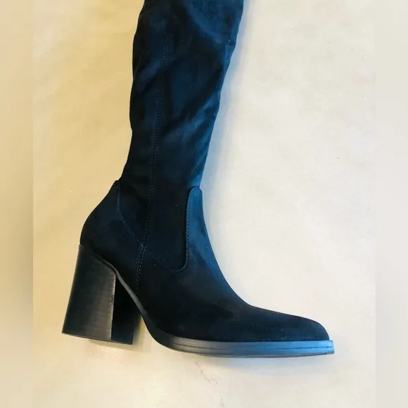 Marc Fisher Womens Meyana Faux Suede Tall Over-The-Knee Boots 6.5