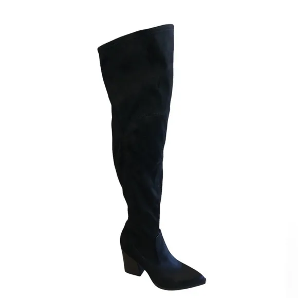 Marc Fisher Womens Meyana Faux Suede Tall Over-The-Knee Boots 6.5